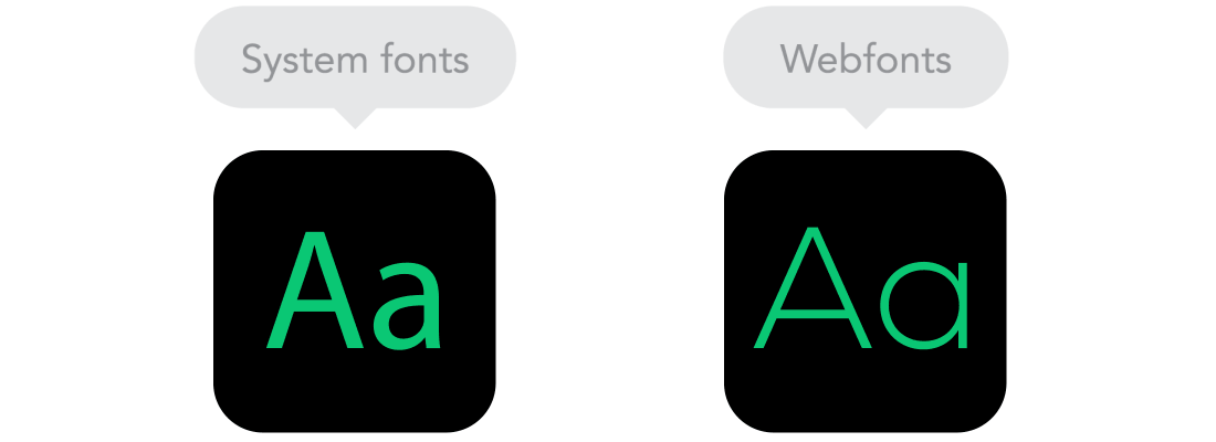 Web fonts or System fonts